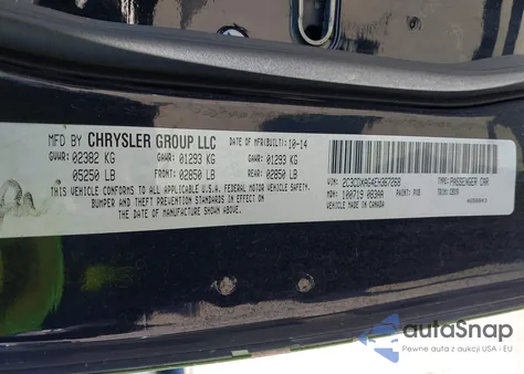 2014 Dodge Charger Police z USA, uszkodzony, nr VIN 2C3CDXAG4EH367268